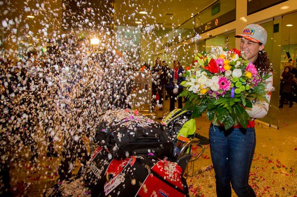 Dakar15 Laia llegada 1